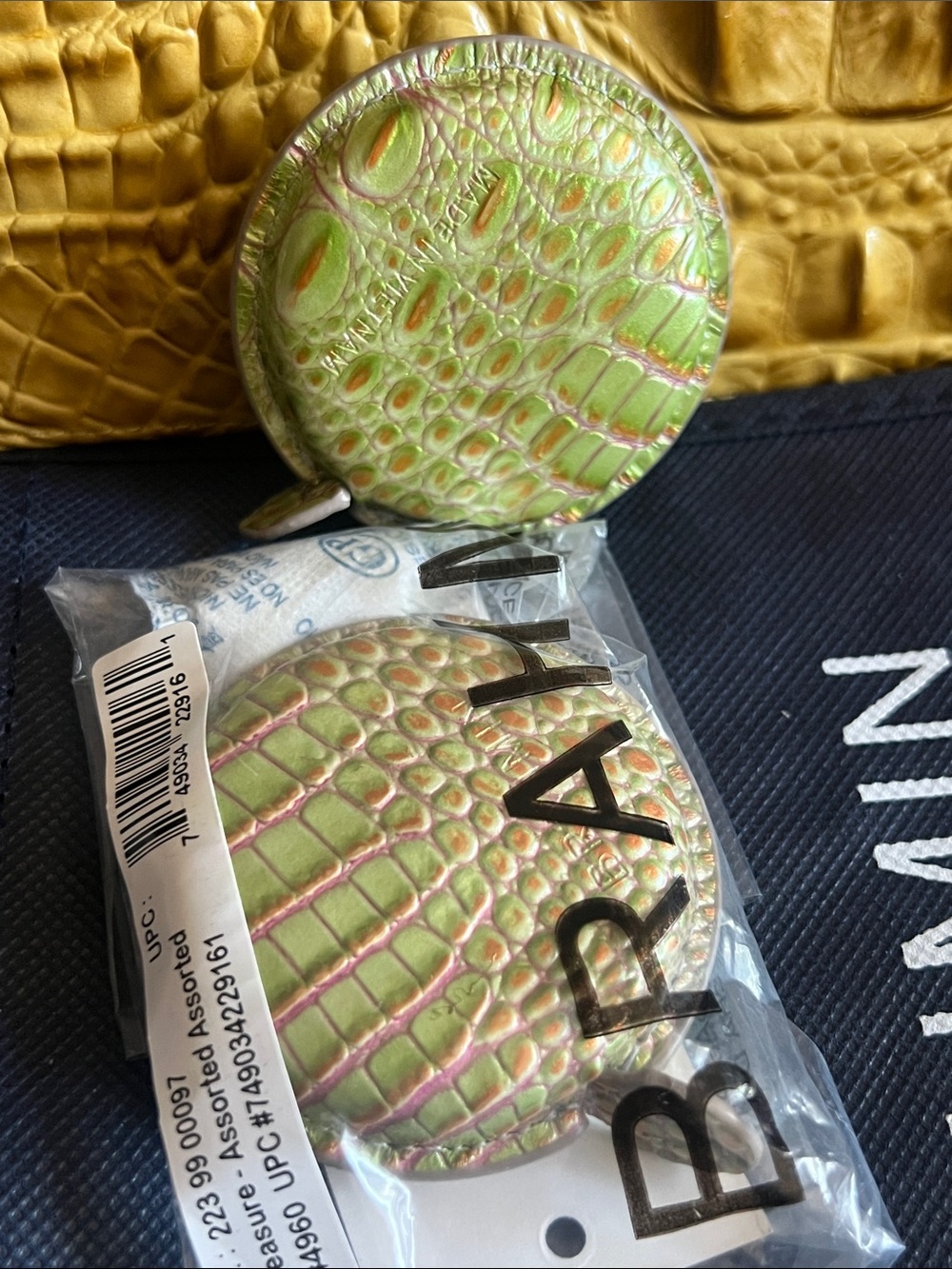 BRAHMIN Tape Measure NWT - Lemonade Ombre Melbourne Croc